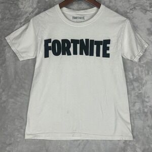 Fortnite T Shirt Kids Medium White Gaming Graphic T Short Sleeve Top size medium